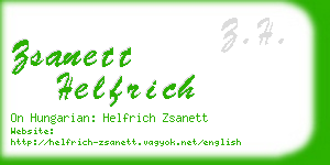 zsanett helfrich business card